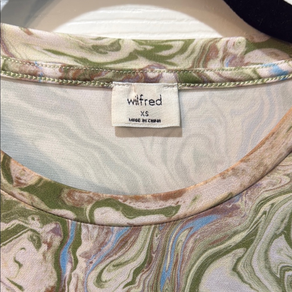 (D8) Wilfred XS Elegant Marble Print Sleeveless Dress - Picture 3 of 6
